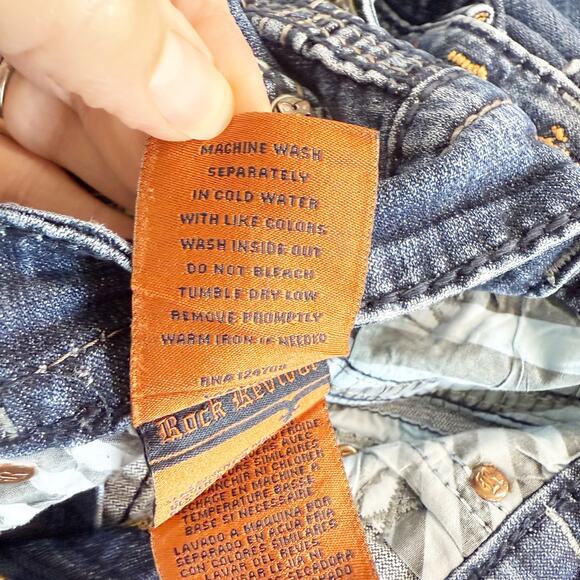 Rock Revival Men's Wales Alt Straight Leg Distressed Jeans Size 36 - Picture 12 of 15